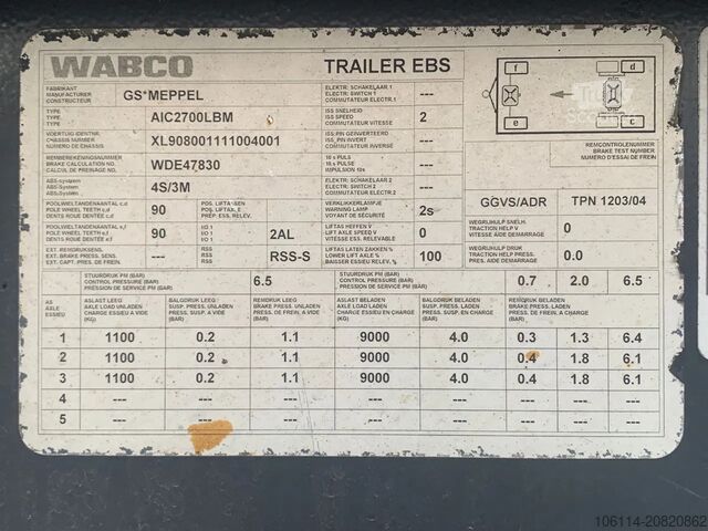 Containertransport GS Meppel 27 ton / dubbele banen.