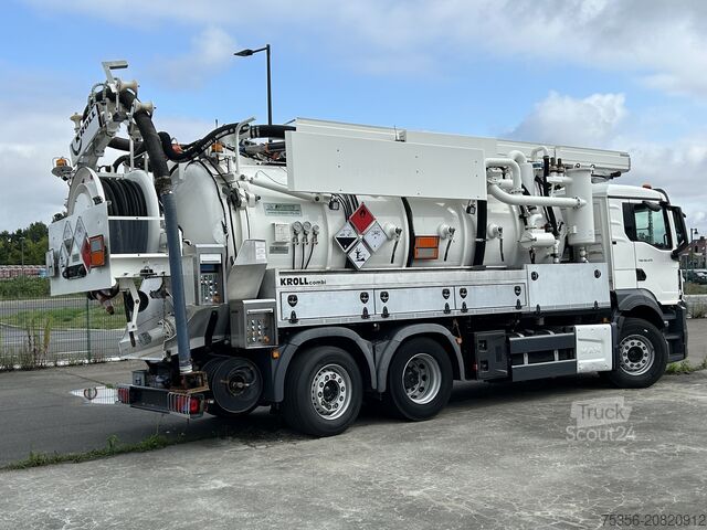Vakuuminė cisterna sunkvežimis MAN TGS 26.470 6X2 ADR mit Ausschubkolben