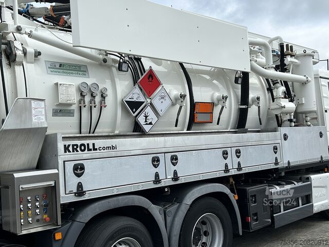 Vakuuminė cisterna sunkvežimis MAN TGS 26.470 6X2 ADR mit Ausschubkolben