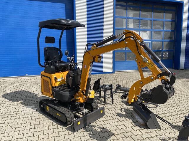 Mini excavator cu pachet mare de accesorii Berger Kraus BK1300JSR mit Kubota Motor + Schwenkarm