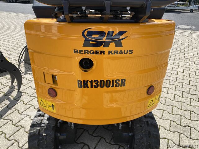 Mini excavator cu pachet mare de accesorii Berger Kraus BK1300JSR mit Kubota Motor + Schwenkarm