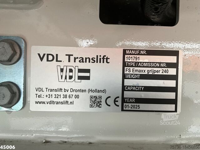 Vuilniswagen DAF FAN XD 340 VDL Translift zijlader