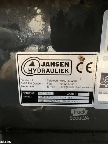 Systém hákového ramena DAF FAQ CF 400 8x2 Euro 6 HMF 26 Tonmeter laadkraan...
