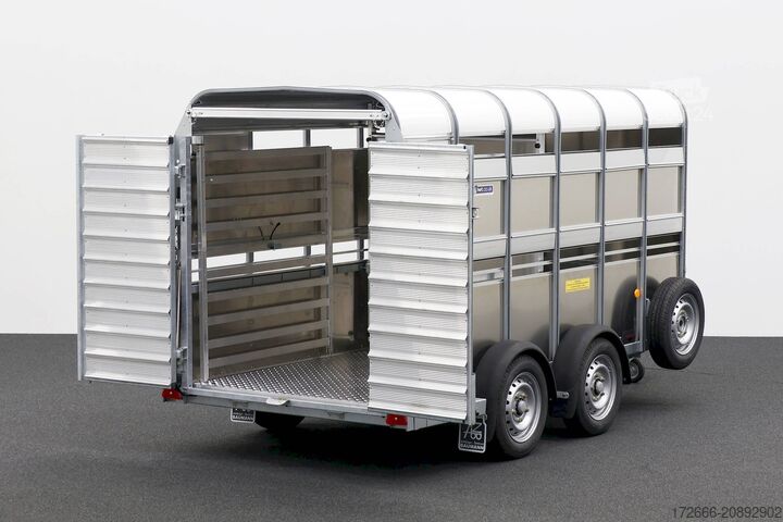 állatszállító pótkocsi Ifor Williams TA5 HD | 12x6 | RAMPE-/TÜR-KOMBI 372X156X183CM VIEHANHÄNGER | 2X LÜFTUNG