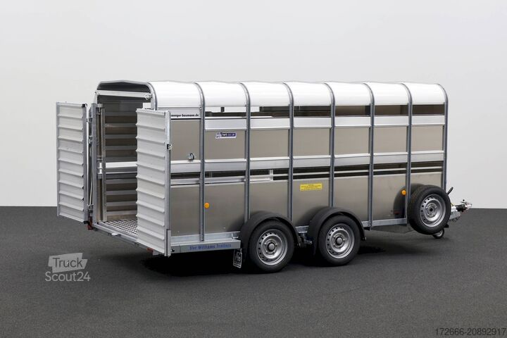 állatszállító pótkocsi Ifor Williams TA510 | 14x6 | RAMPE-/TÜR-KOMBI 434X178X183CM VIEHANHÄNGER | 2X LÜFTUNG