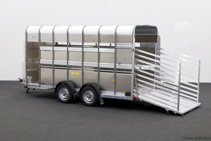 állatszállító pótkocsi Ifor Williams TA510 | 14x7 | RAMPE-/TÜR-KOMBI 434X178X214CM VIEHANHÄNGER | 2X LÜFTUNG