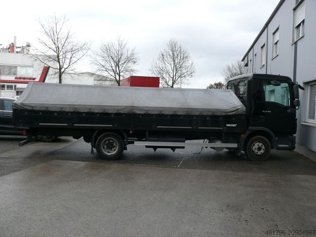Transportador con plataforma y toldo MAN TGL 8.180 P+P *Klima*