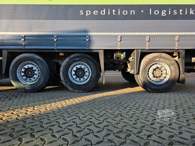 Åben sættevogn med presenning SCHMITZ CARGOBULL SCS 24/L - 13.62 EB / Lift / EDSCHA/Stapleraufn.