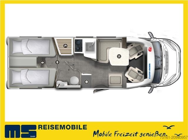 Yarı entegre karavan EURAMOBIL PROFILA T 720 EB /MOD. 2026/ OMATIK