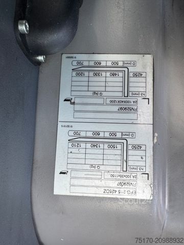 Челен мотокар JUNGHEINRICH EFG 215 / Triplex: 4.25m! / SS / nur 3.092h!