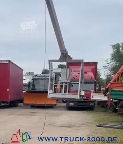 Vrachtwagen met kraanopbouw Mercedes-Benz 814 Böcker Montage- Dachdecker+Arbeitskorb 25 M.