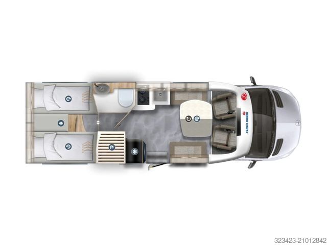 Semi-integrated camper EURAMOBIL Profila T PT 726 EF Dörr 30 Jahre Sonderedition