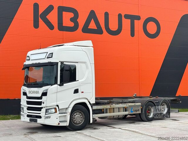 Transport av containrar Scania G 500 6x2 9 TON FRONT AXLE / RETARDER / DOUBLE ...
