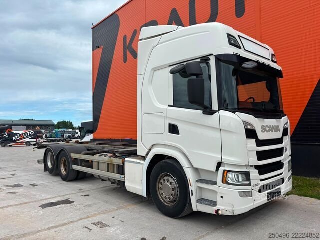 Transport av containrar Scania G 500 6x2 9 TON FRONT AXLE / RETARDER / DOUBLE ...