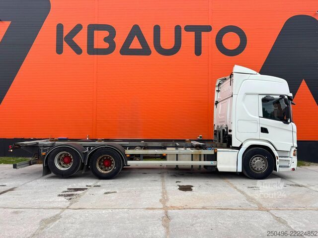 Transport av containrar Scania G 500 6x2 9 TON FRONT AXLE / RETARDER / DOUBLE ...