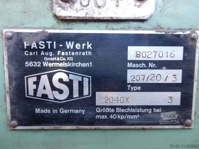 Construction machine Fasti 2040X3 Zetbank