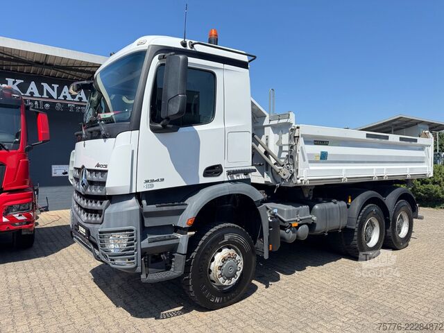 Tresidig tipplastbil MERCEDES-BENZ 3343 Arocs 4 Allrad 6x6 MEILLER  Only 34.000 Km
