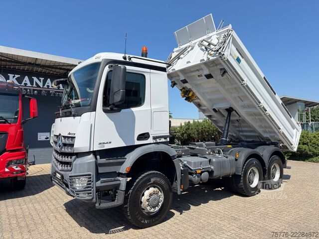 Tresidig tipplastbil MERCEDES-BENZ 3343 Arocs 4 Allrad 6x6 MEILLER  Only 34.000 Km