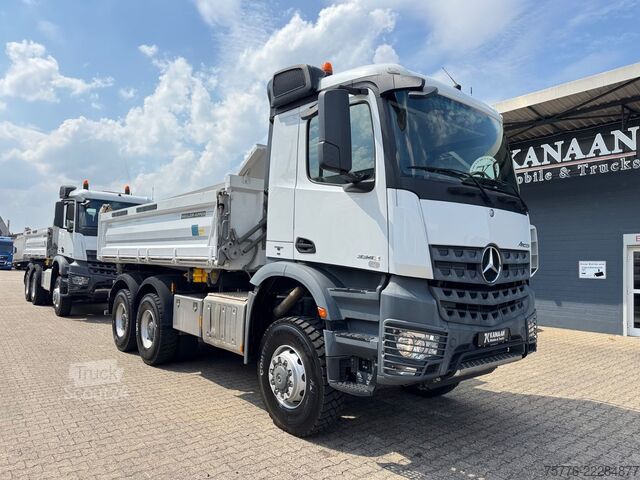 Tresidig tipplastbil MERCEDES-BENZ 3343 Arocs 4 Allrad 6x6 MEILLER  Only 39.000 Km