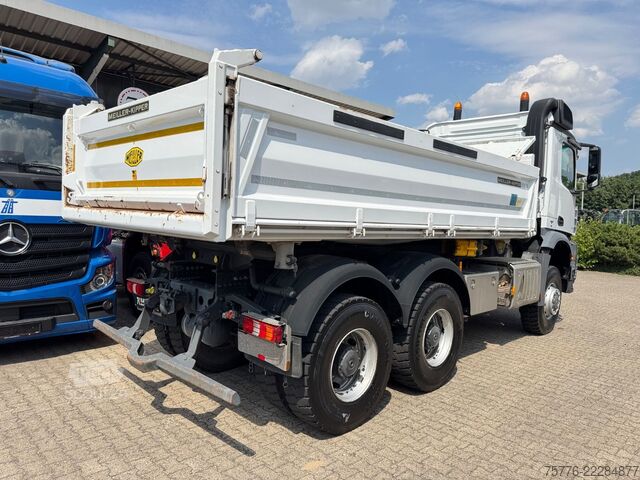 Tresidig tipplastbil MERCEDES-BENZ 3343 Arocs 4 Allrad 6x6 MEILLER  Only 39.000 Km