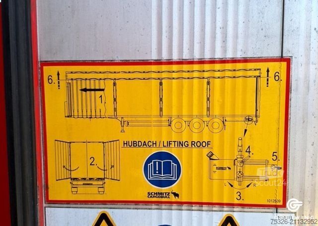 Open semitrailer with tarp SCHMITZ CARGOBULL SCS 24/L 13.62 Mega