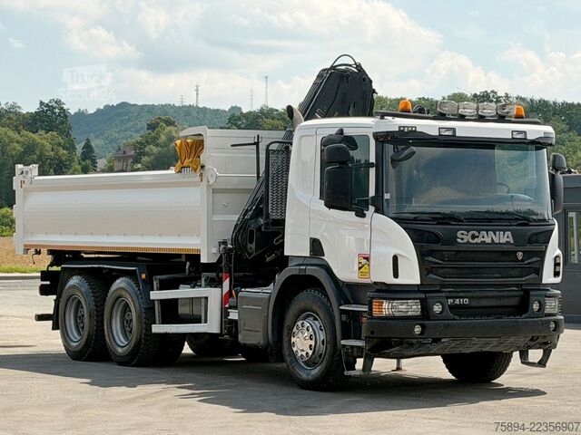 Autolaadkraan SCANIA P 410 Kipper 5,05m * KRAN/FUNK + BORDMATIC *6x4