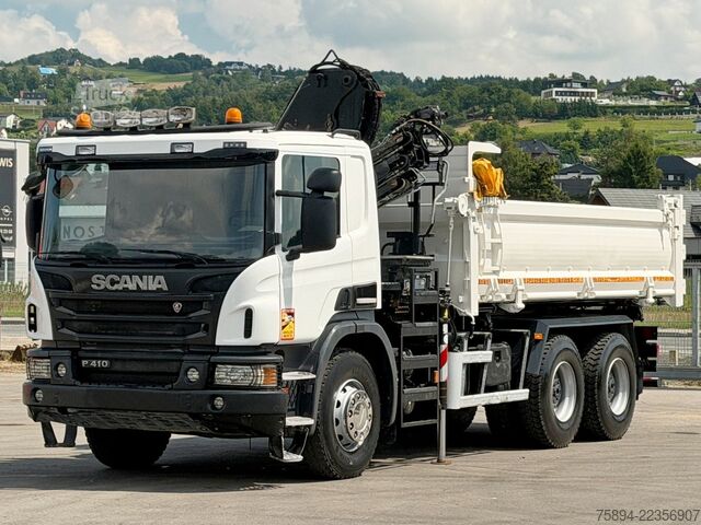 Autolaadkraan SCANIA P 410 Kipper 5,05m * KRAN/FUNK + BORDMATIC *6x4