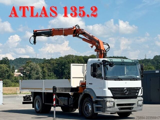 Кран, змонтований на вантажівці MERCEDES-BENZ AXOR 1829 * Pritsche 6,20 m + ATLAS 135.2 * TOP!