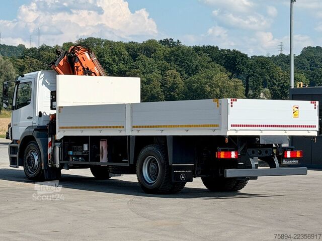Кран, змонтований на вантажівці MERCEDES-BENZ AXOR 1829 * Pritsche 6,20 m + ATLAS 135.2 * TOP!