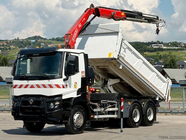 Autokran RENAULT C 380* KIPPER 5,20 m* KRAN/FUNK * TOPZUSTAND !