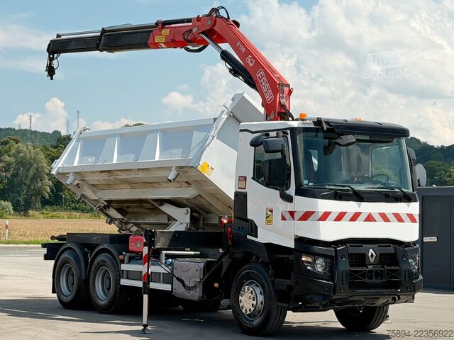 Autokran RENAULT C 380* KIPPER 5,20 m* KRAN/FUNK * TOPZUSTAND !
