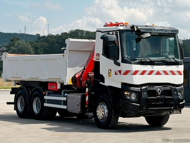 Autokran RENAULT C 380* KIPPER 5,20 m* KRAN/FUNK * TOPZUSTAND !