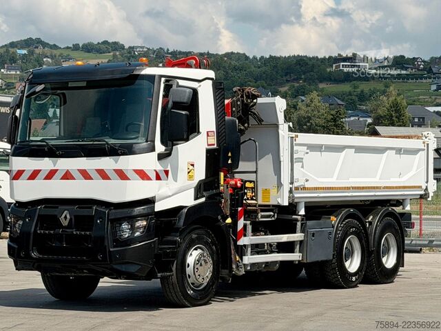 Autokran RENAULT C 380* KIPPER 5,20 m* KRAN/FUNK * TOPZUSTAND !