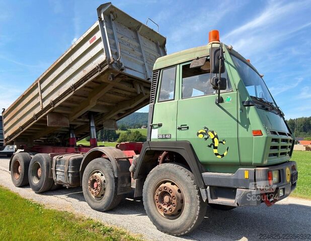 شاحنة قلابة ثلاثية الجوانب STEYR 36S42/K25/8X4 DREISEITENKIPPER BLATT BLATT