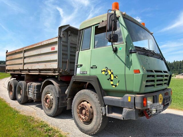 شاحنة قلابة ثلاثية الجوانب STEYR 36S42/K25/8X4 DREISEITENKIPPER BLATT BLATT