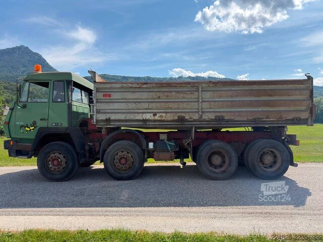 شاحنة قلابة ثلاثية الجوانب STEYR 36S42/K25/8X4 DREISEITENKIPPER BLATT BLATT