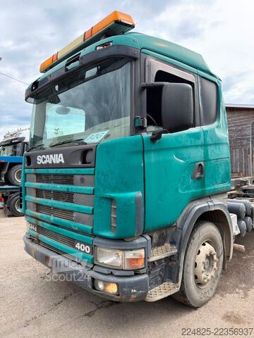 شاحنة قلّابة بذراع تحميل متحرك SCANIA P124  6x2 ABROLLKIPPER*1999*EURO2*