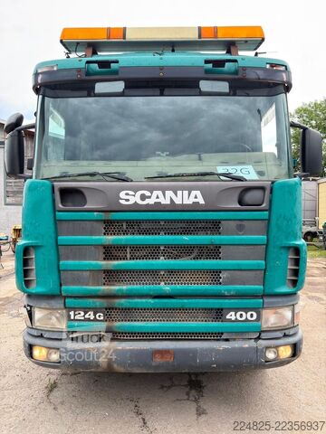 شاحنة قلّابة بذراع تحميل متحرك SCANIA P124  6x2 ABROLLKIPPER*1999*EURO2*