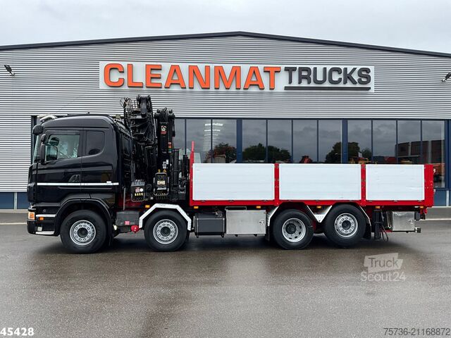 Crane truck Scania R 480 8x2 Retarder Hiab 47 Tonmeter laadkraan +...