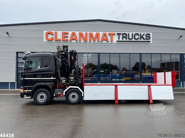 Crane truck Scania R 480 8x2 Retarder Hiab 47 Tonmeter laadkraan +...