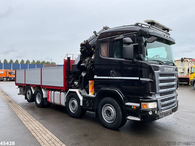 Crane truck Scania R 480 8x2 Retarder Hiab 47 Tonmeter laadkraan +...