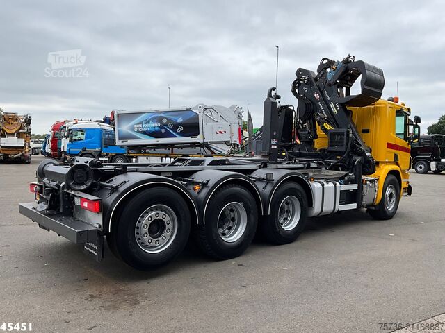 Sistema de brazo de gancho Scania P 410 8x4 Euro 6 Palfinger 14 Tonmeter Z-kraan