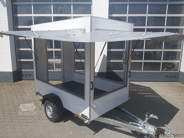 Przyczepa handlowa trailershop Infostand Marktstand Verkauf Eventtrailer