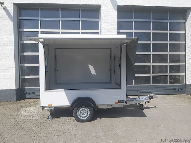Przyczepa handlowa trailershop Infostand Marktstand Verkauf Eventtrailer