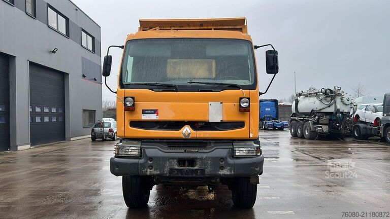 Tipper 3 côtés Renault KERAX 340 (6X6 / POMPE MANUELLE / LAMES / GRAND...