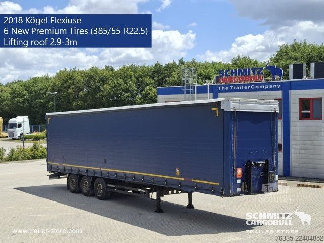 Atvira puspriekabė su tentu Kögel Curtainsider Mega