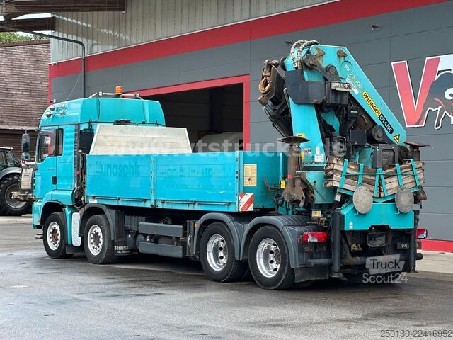 Camión de plataforma MAN TGA 35.430 8x4 BL Baustoff PALFINGER 72002 LK