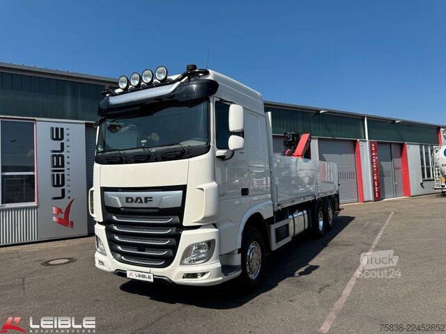 Grue montée sur camion DAF XF 480*Palfinger Kran*Lift/Lenkachse*394 TKM*