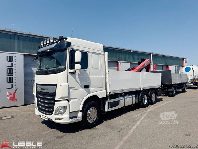 Grue montée sur camion DAF XF 480*Palfinger Kran*Lift/Lenkachse*394 TKM*