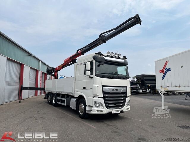 Grue montée sur camion DAF XF 480*Palfinger Kran*Lift/Lenkachse*394 TKM*